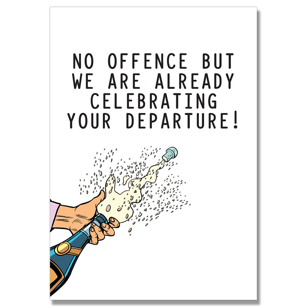 Already Celebrating Your Departure Card PACK OF 6 #1 image